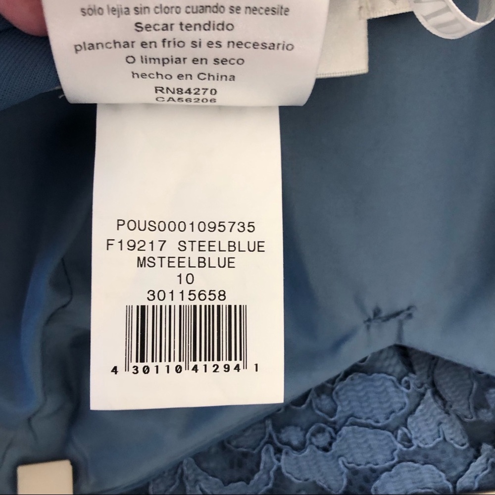 David’s Bridal bridesmaid dress in Steel Blue 10 - Picture 9 of 11